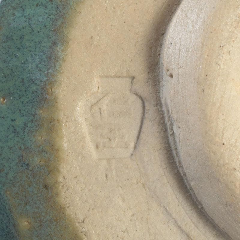 茶道具　琉球焼　壺屋焼　小橋川仁王造　茶碗　共箱　V　9832