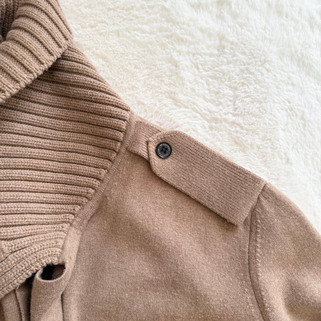 美品　現行　BURBERRY カシミヤ混　ラップコート　ベルト　キャメル