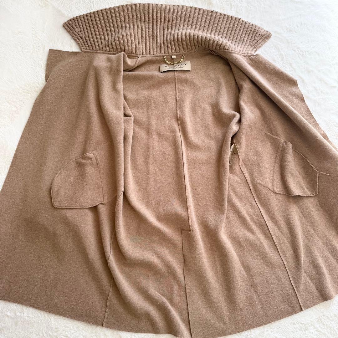 美品　現行　BURBERRY カシミヤ混　ラップコート　ベルト　キャメル