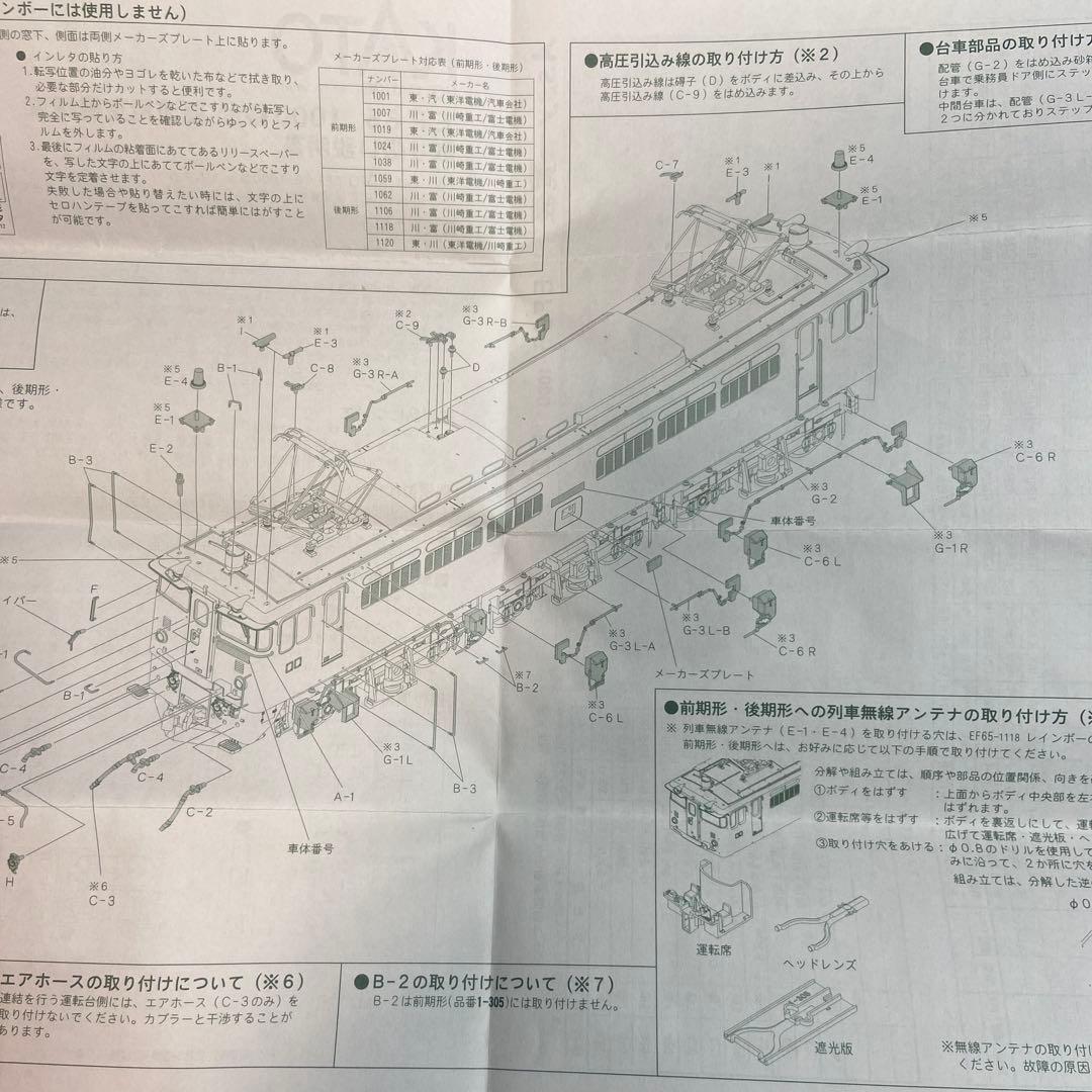 KATO HO 1-307 EF65 1118レインボー