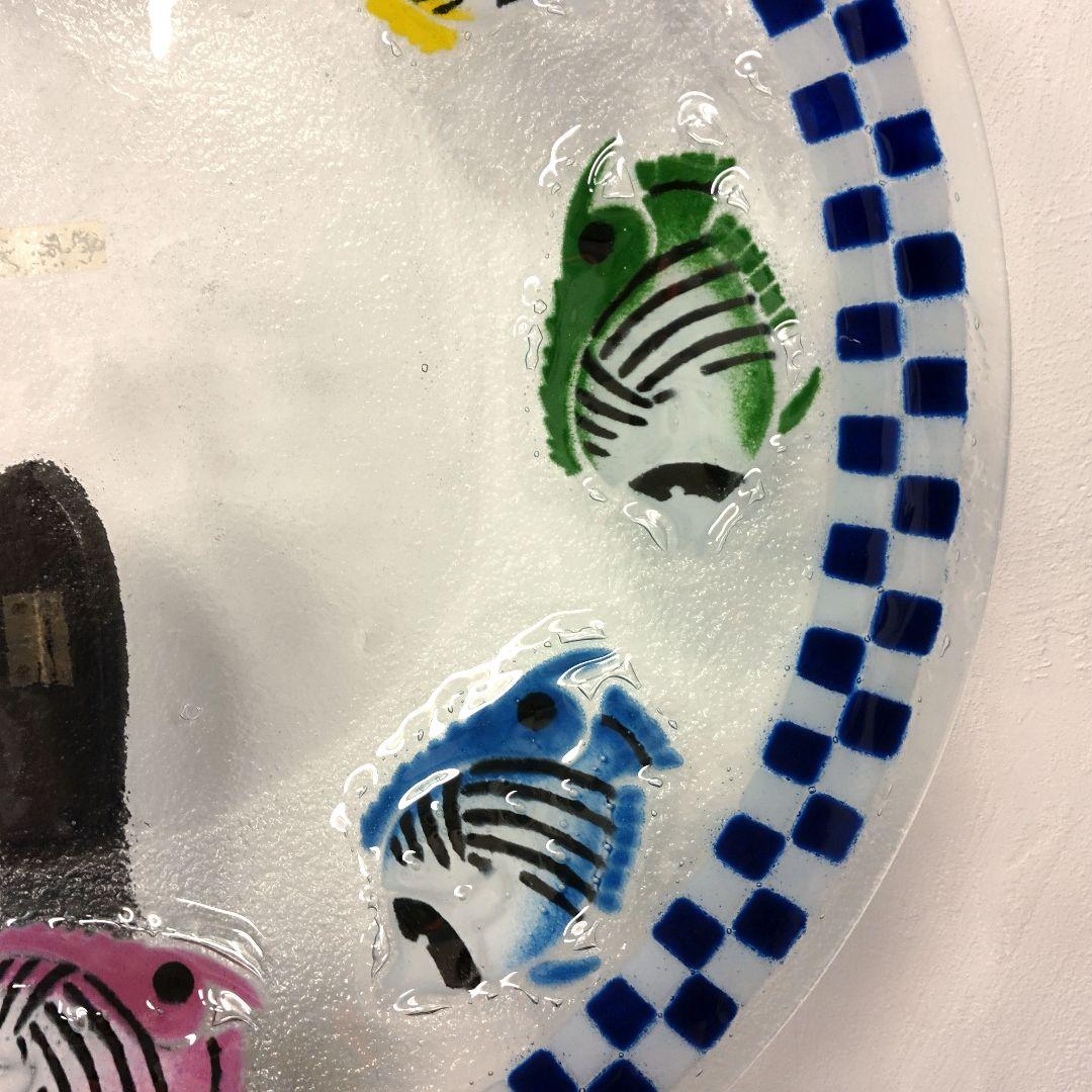 【Peggy Karr】USA  作家  ガラスプレート  大作  サインあり