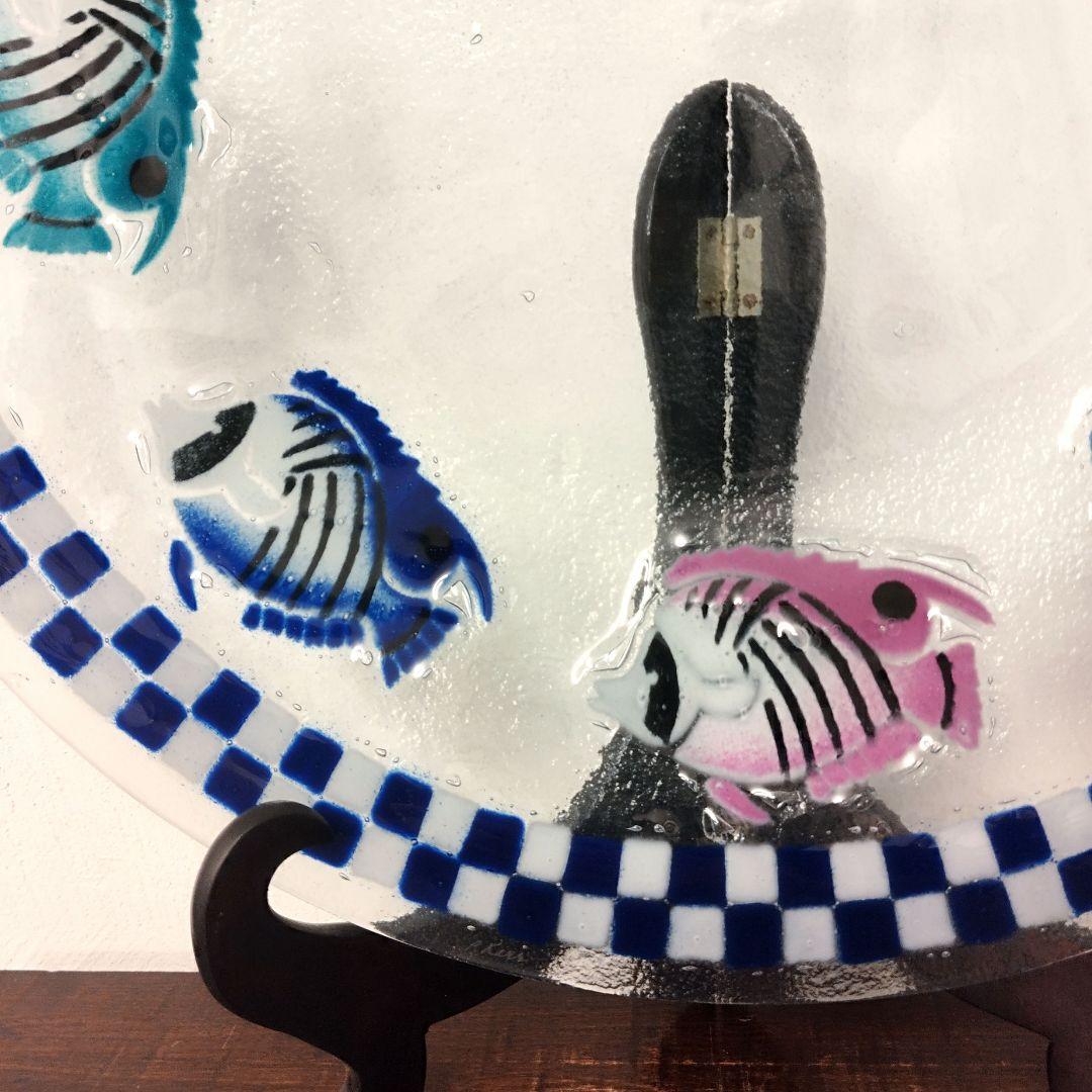 【Peggy Karr】USA  作家  ガラスプレート  大作  サインあり