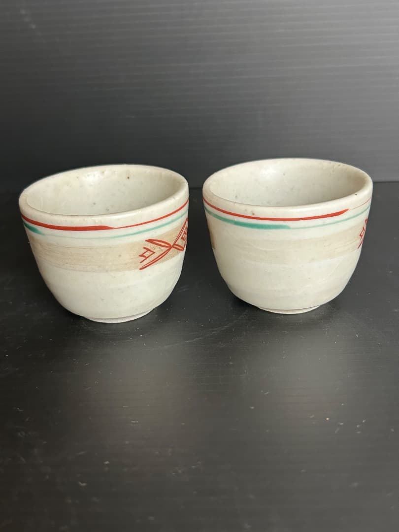 酒器 (徳利・猪口２) 人間国宝 三代徳田八十吉 (正彦銘) 作