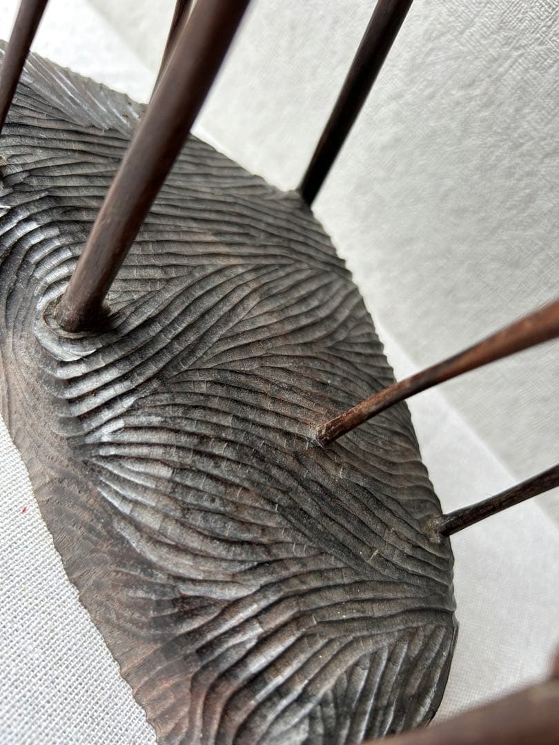 野鳥の彫刻 工芸品 アンティーク 親子 木製鳥彫刻 3羽のデザイン