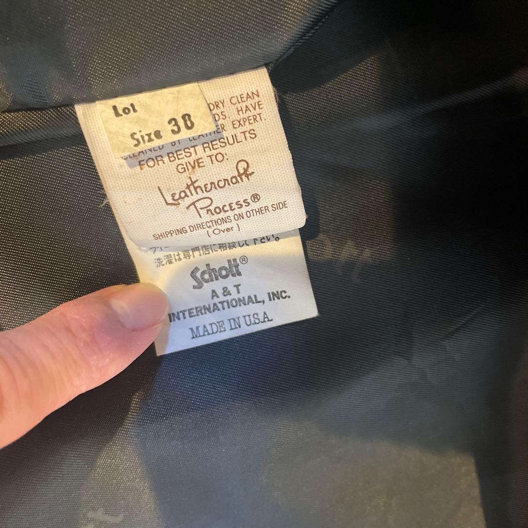 ショット　Schott ライダースジャケット　38
