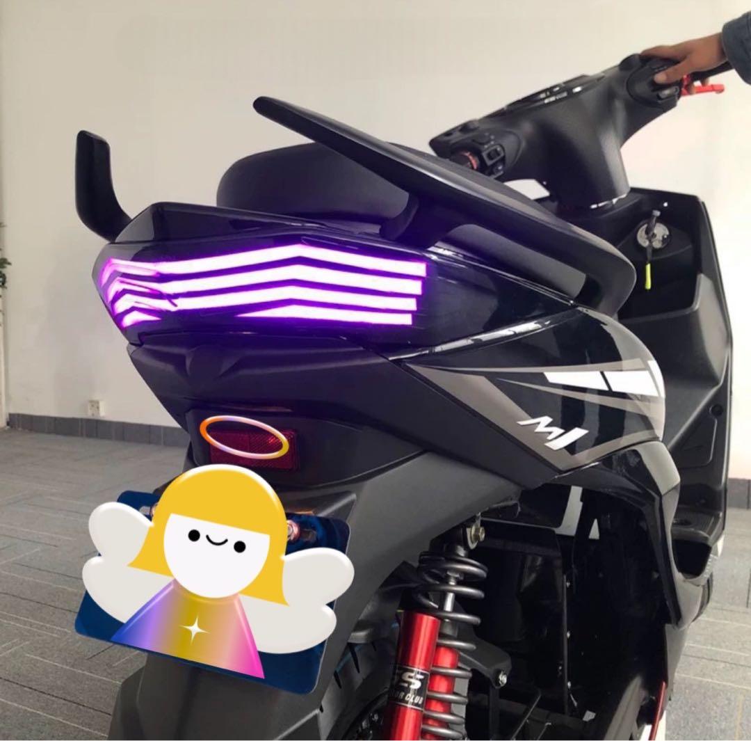 シグナスX 社外ファイバーテール シーケンシャル＆7色レインボー 3型