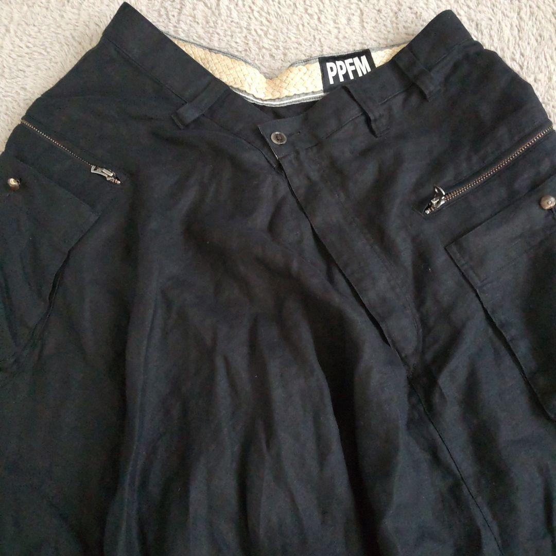 PPFM リネン 麻 サルエルパンツ