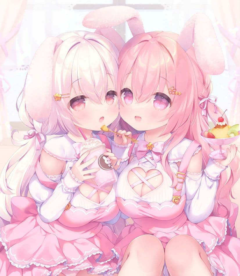 うさ城まに　桜ちゃん　双子さきゅばすちゃん　クリアファイル