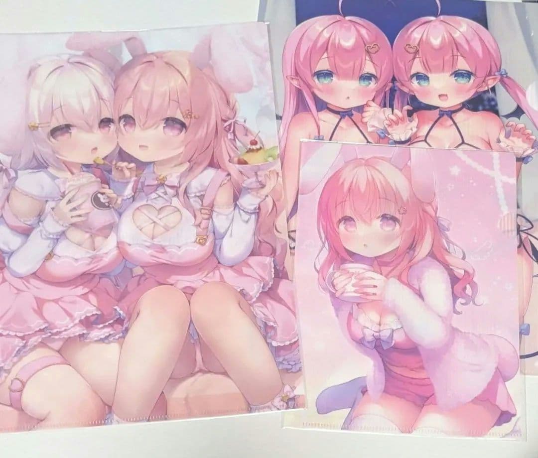 うさ城まに　桜ちゃん　双子さきゅばすちゃん　クリアファイル