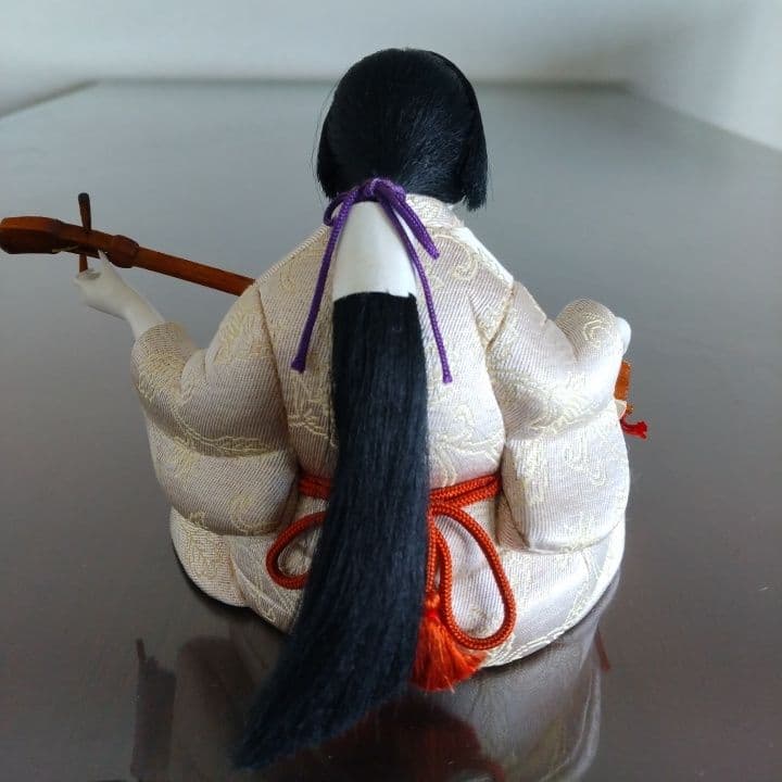 木目込み人形「三味線・女性」籠村美術織物作製⭐︎伝統工芸品