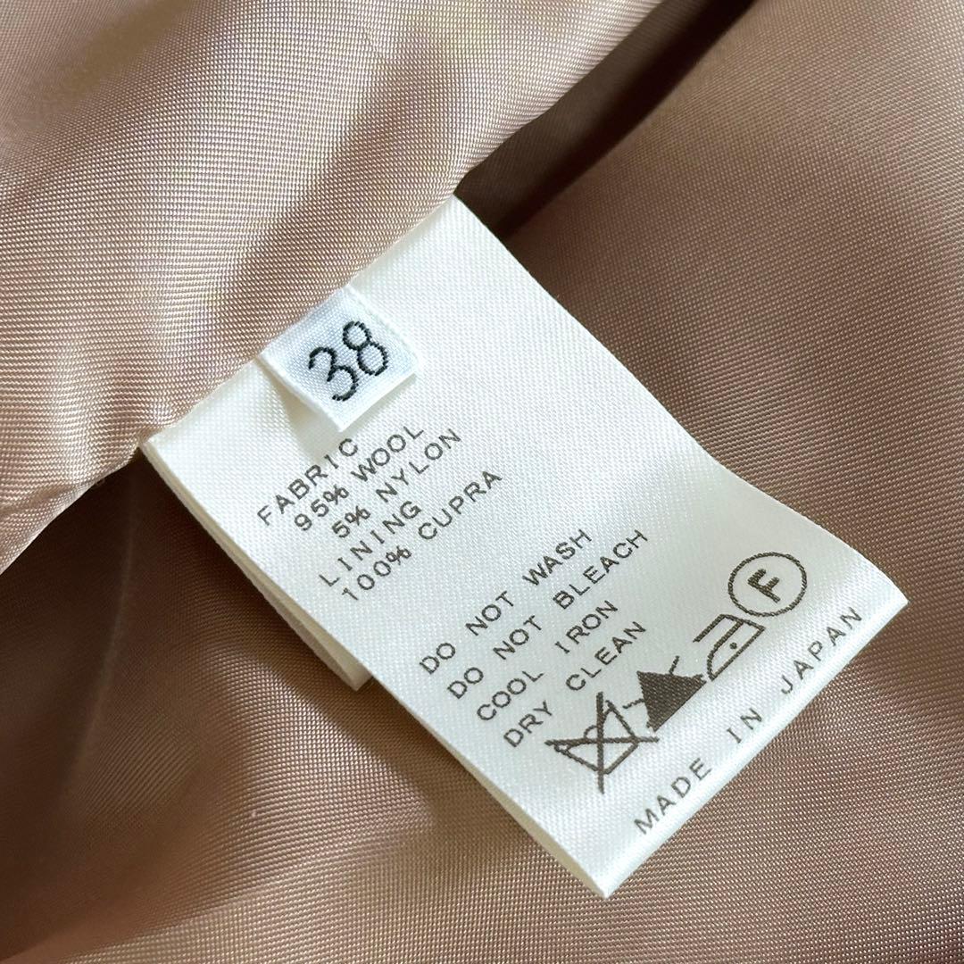 Deuxieme Classe ノーカラーコート キャメル サイズ38