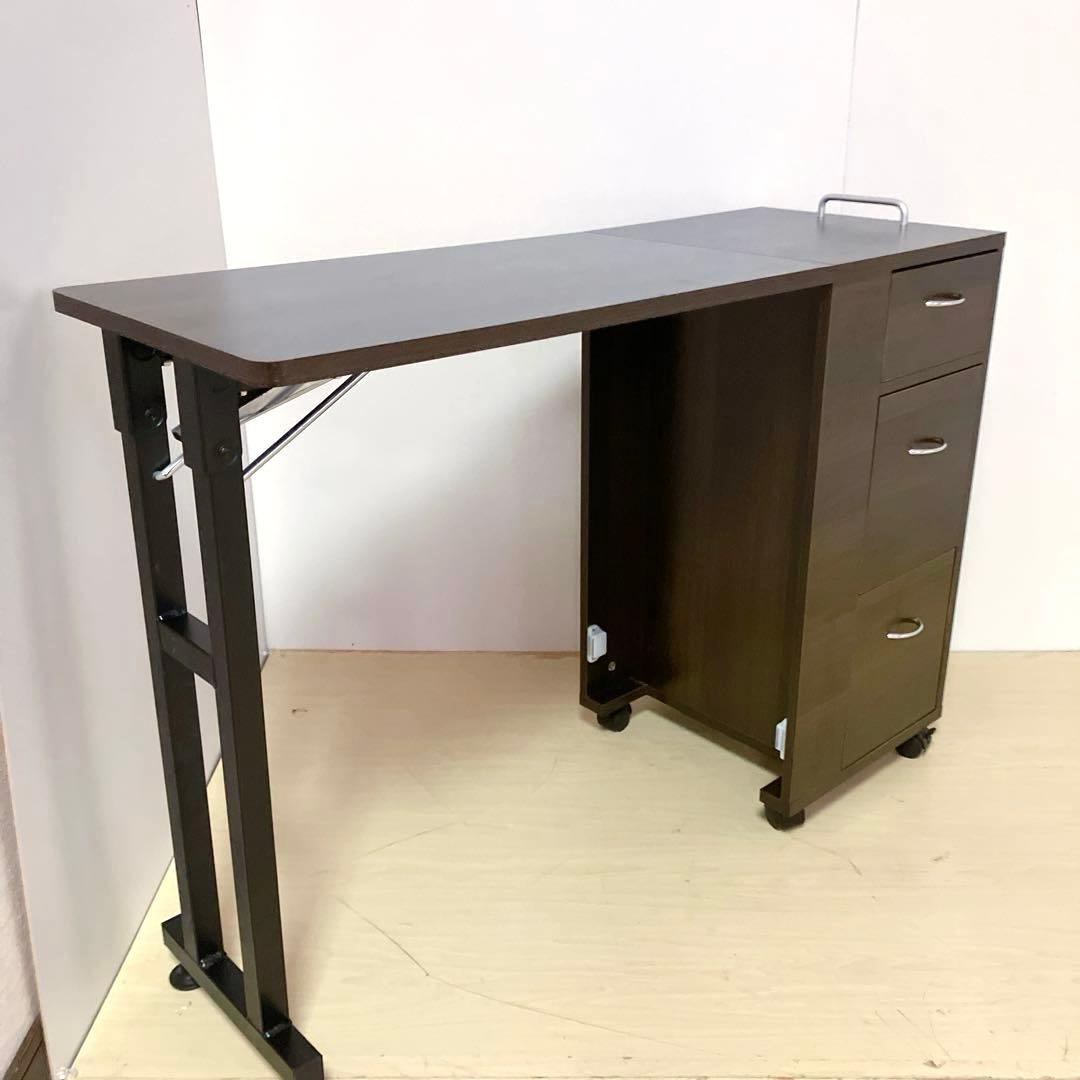 ETBELLA 折りたたみ ネイルテーブル　キャスター付き　バタフライテーブル