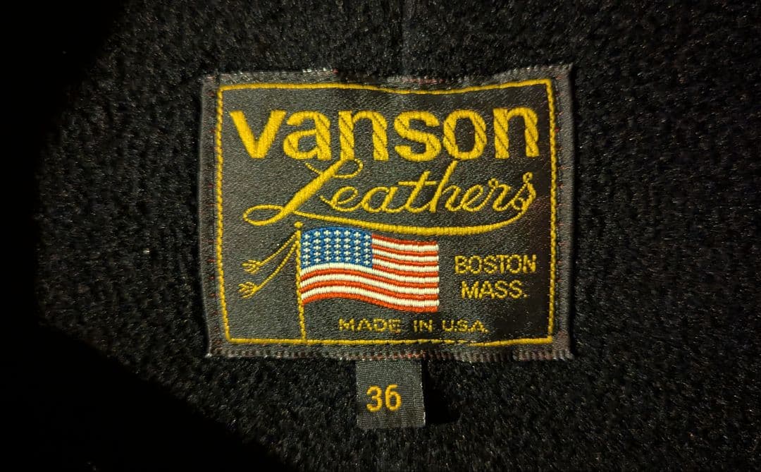 バンソン VANSON MODEL B シングル ライダース 革ジャケット 36