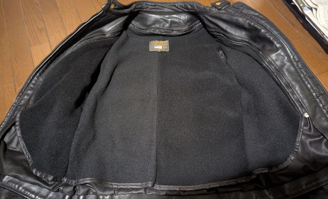 バンソン VANSON MODEL B シングル ライダース 革ジャケット 36