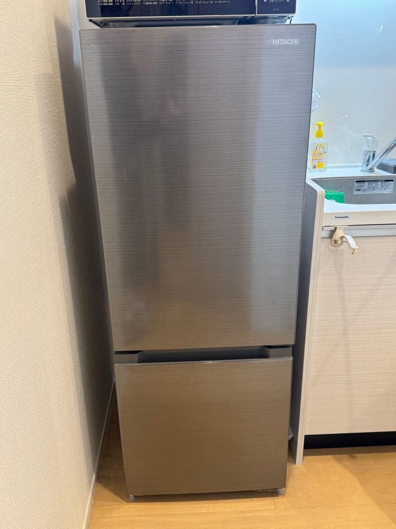 【HITACHI 】下冷凍式冷蔵庫 シルバー154L