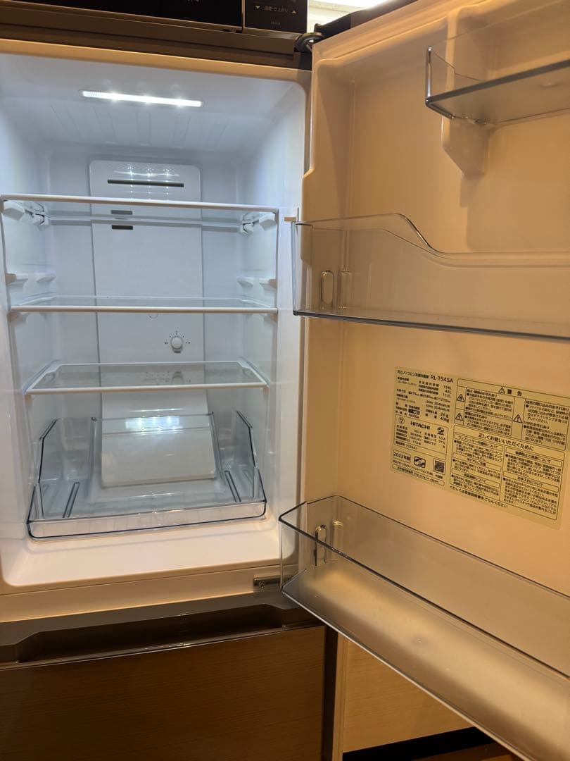 【HITACHI 】下冷凍式冷蔵庫 シルバー154L