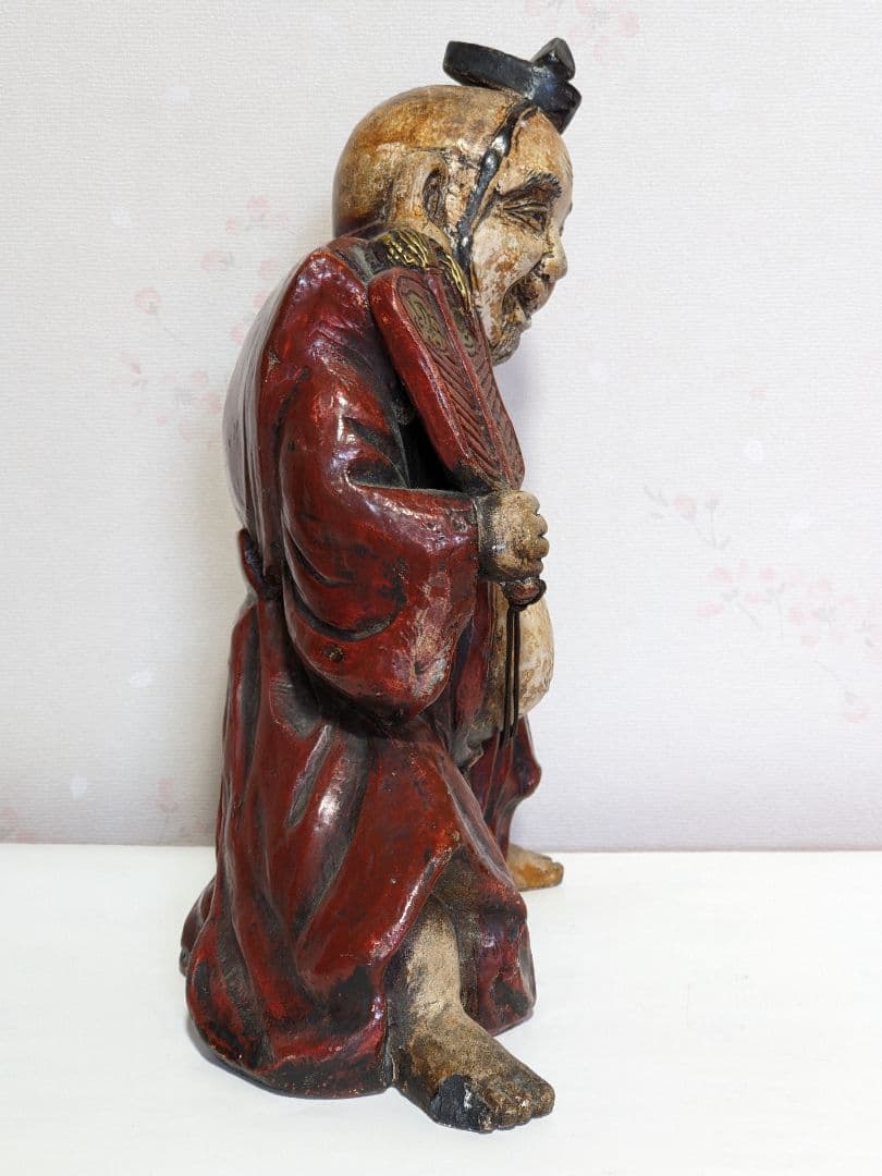 ♦時代物 置物飾り 明治時代 常滑焼 瑞陶園製 相撲 行司 古美術品 骨董品