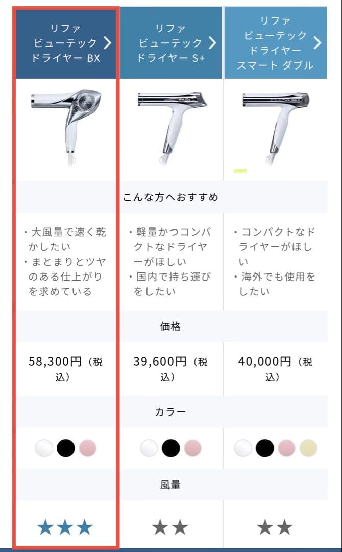 SG47⭐︎リファビューテック　ドライヤー　BX （ホワイト）