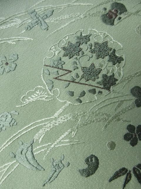 未着用に近い！さが美製＊薄萌葱色＊豪華刺繡尽し＊特選＊訪問着＊１６１ｃｍ＊裄６７