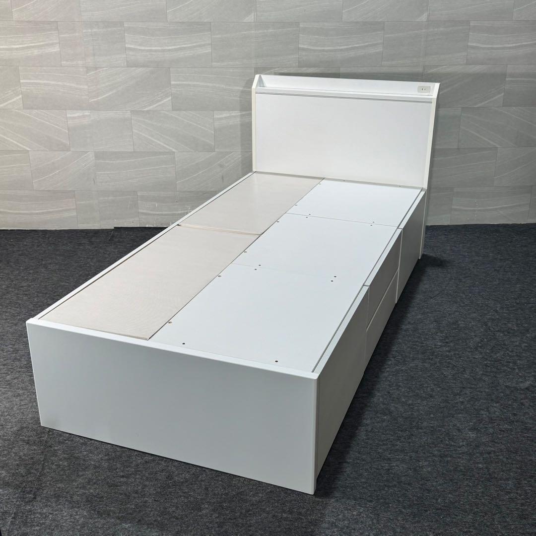 ニトリ シングル ベッドフレーム ジオチェスト 収納 格安 d3847