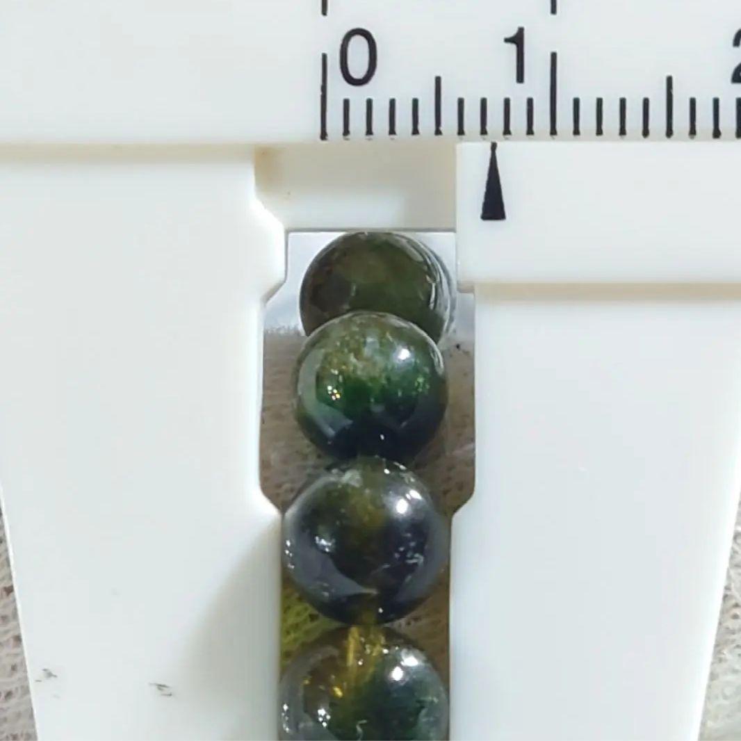 ★(黒狗皐羅！)バイカラーグリーントルマリン 7.5ミリ珠ブレス④(SA)