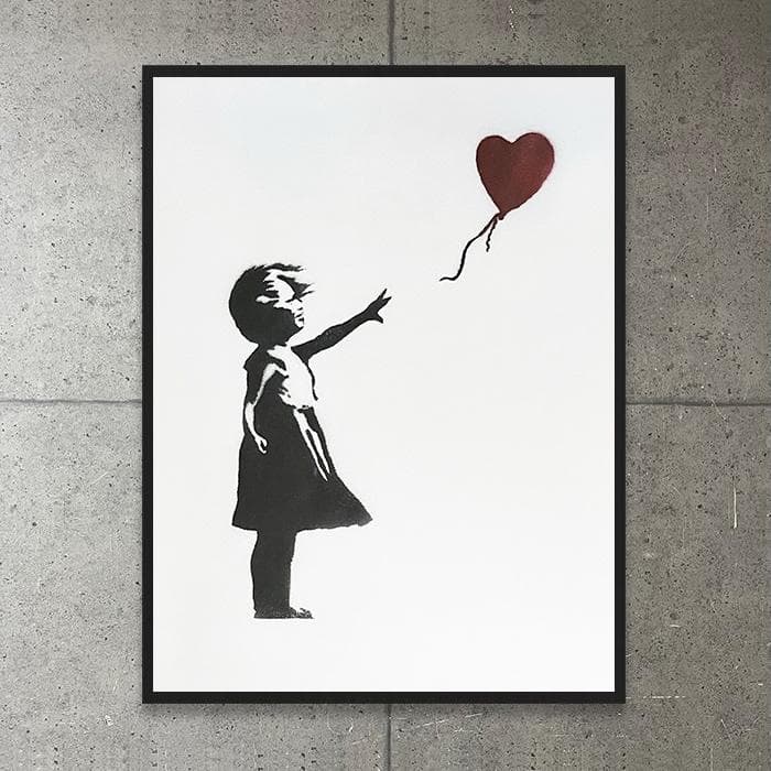 額装品/少女と風船/BalloonGirl/バンクシー/アート/インテリア/貴重