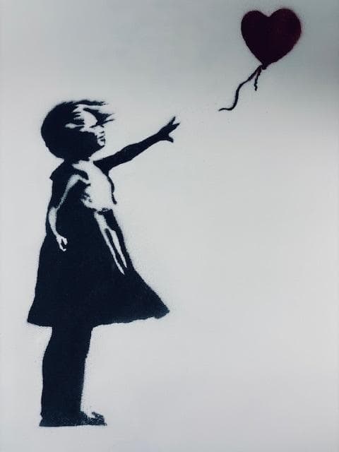 額装品/少女と風船/BalloonGirl/バンクシー/アート/インテリア/貴重