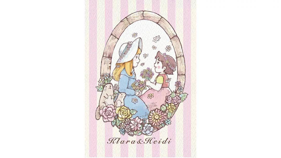 【流通数1点✨】アルプスの少女ハイジ〜ふたりのブーケ（水彩）、根拠4.5.6枚目