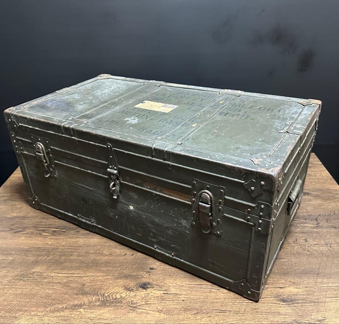 ビンテージ　米軍 US ARMY 希少 フットロッカ－ トランクBOX