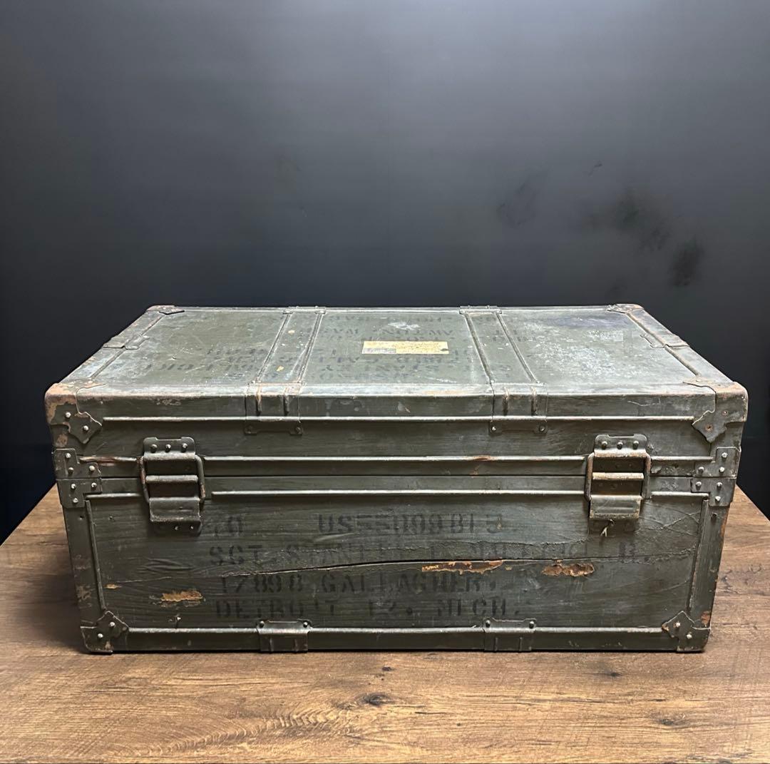 ビンテージ　米軍 US ARMY 希少 フットロッカ－ トランクBOX