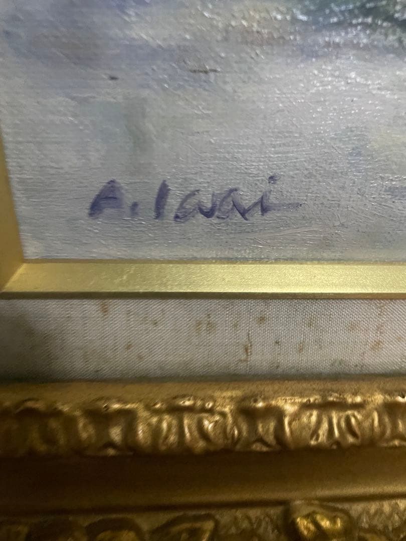 薔薇　絵画　額縁付き