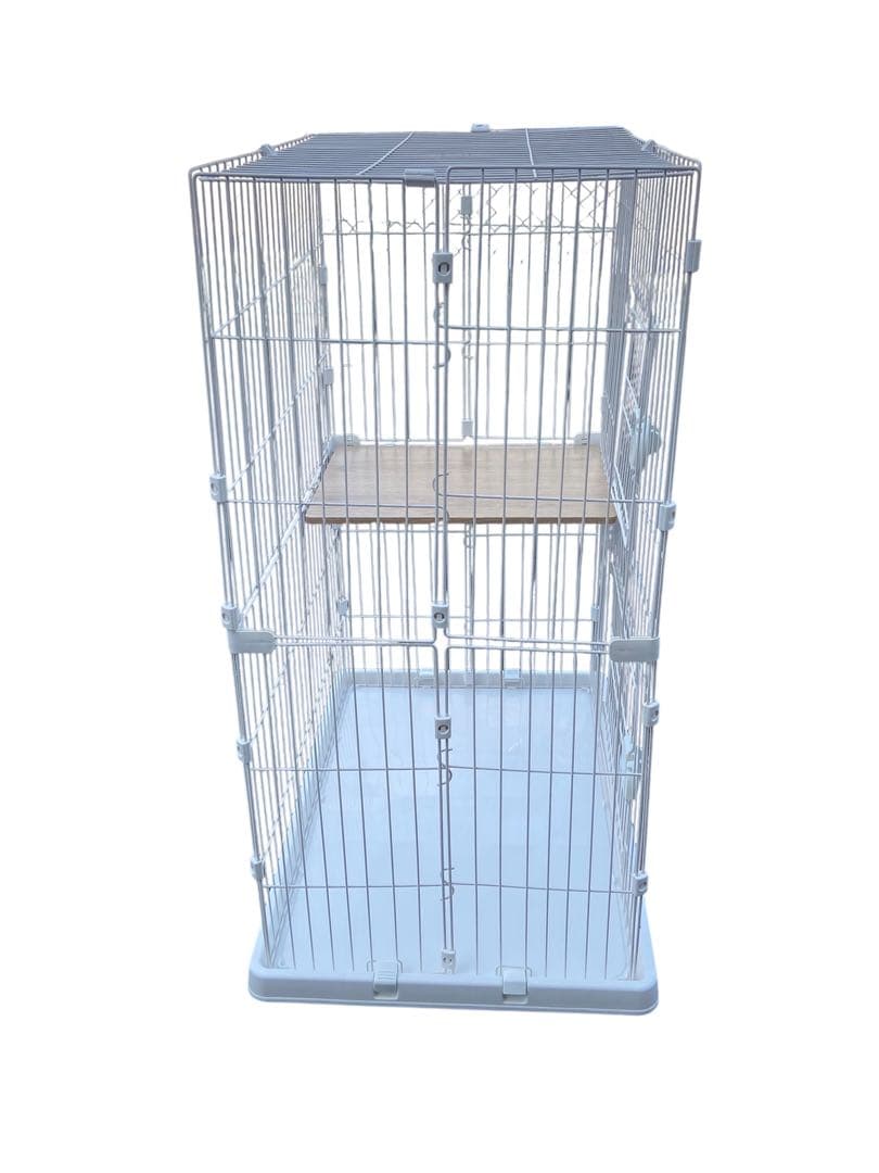 アイリスオーヤマ ペットゲージ PEC-902V 2段タイプ　ホワイト