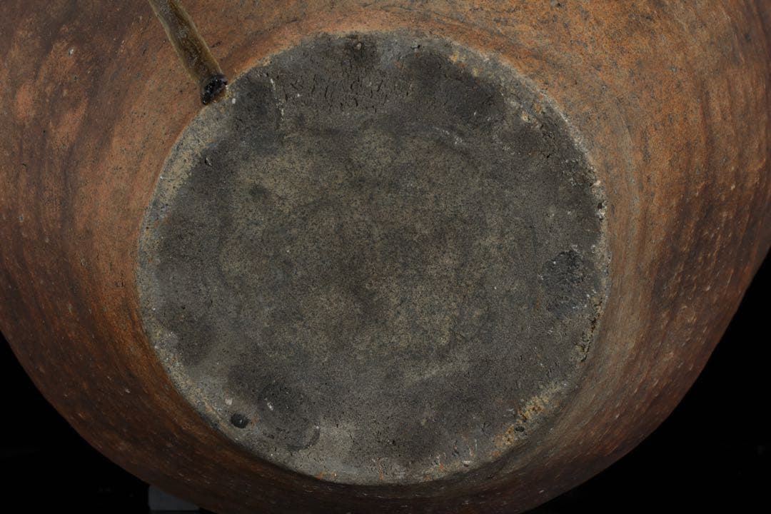 サ*ー様 黒薩摩 四耳壺 古陶 大壺 33㎝ 江戸期 古薩摩 時代物 壷 古美術