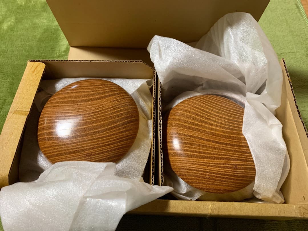 【国産】特大　欅　碁笥