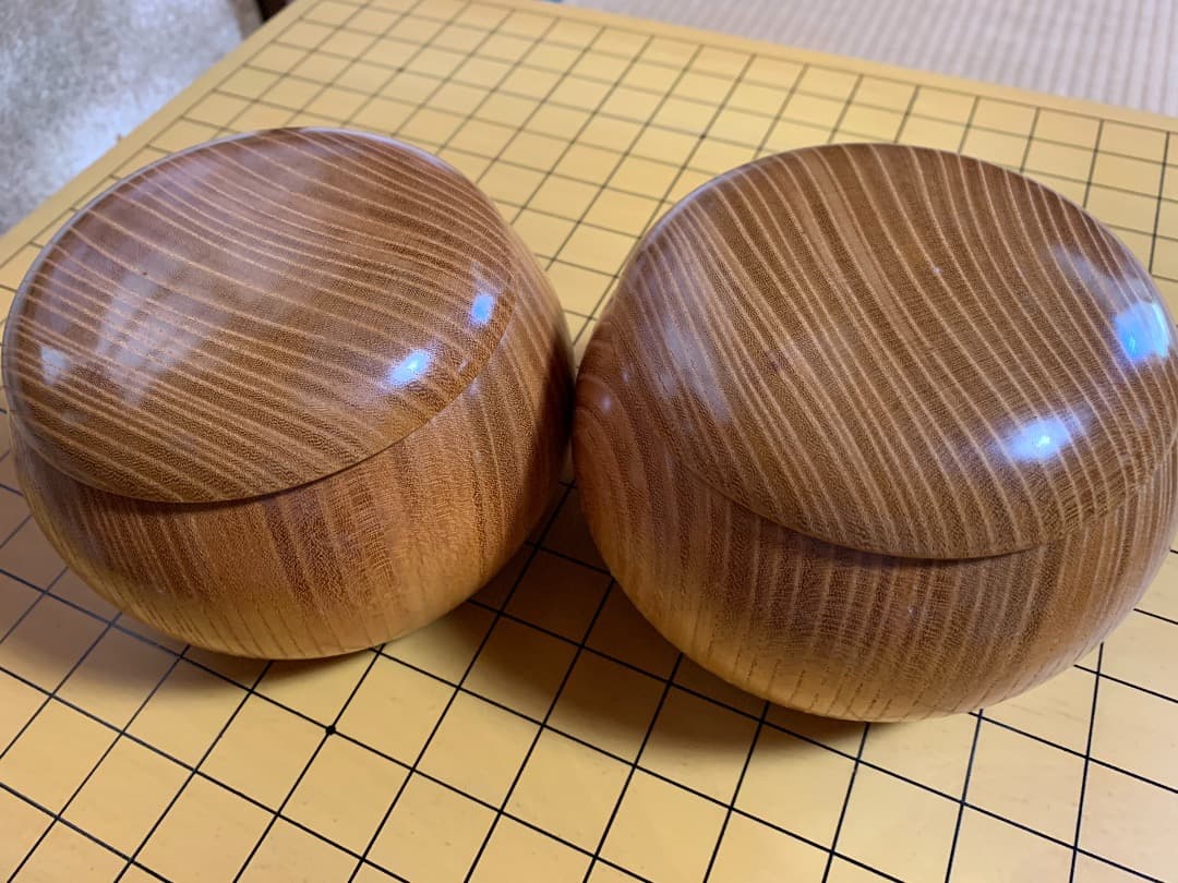 【国産】特大　欅　碁笥