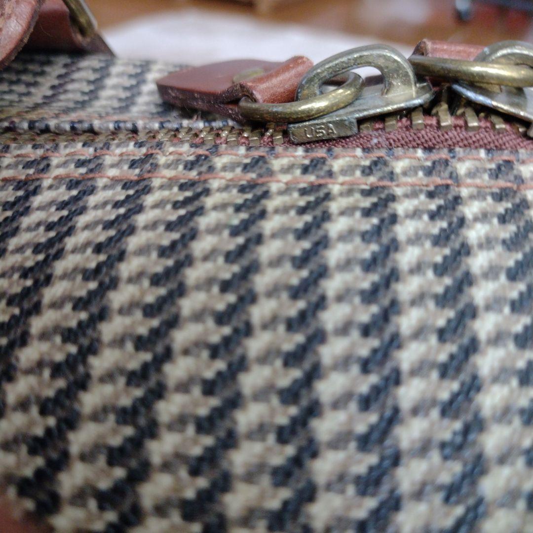 USA製 ポロラルフローレン ボストンバッグ 2way 千鳥格子柄 PVC