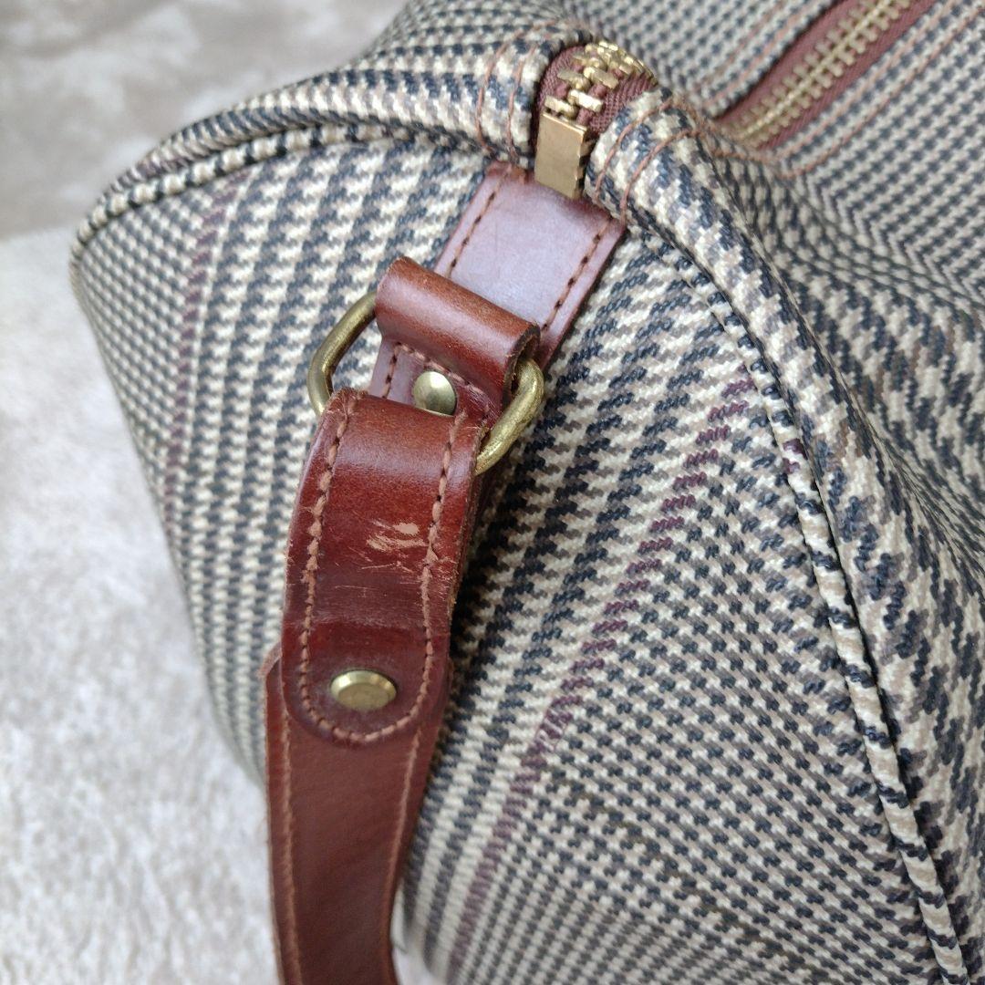 USA製 ポロラルフローレン ボストンバッグ 2way 千鳥格子柄 PVC
