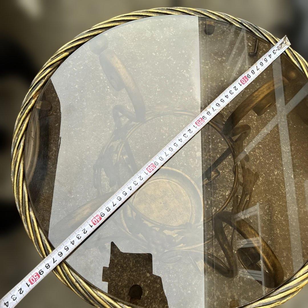 ‼️レトロ‼️アンティークガラステーブル、レトロガラステーブル ガラステーブル