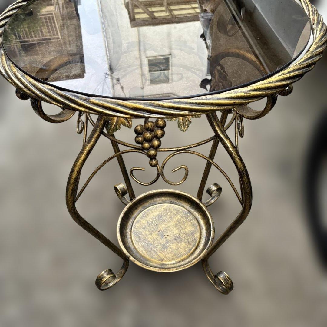 ‼️レトロ‼️アンティークガラステーブル、レトロガラステーブル ガラステーブル