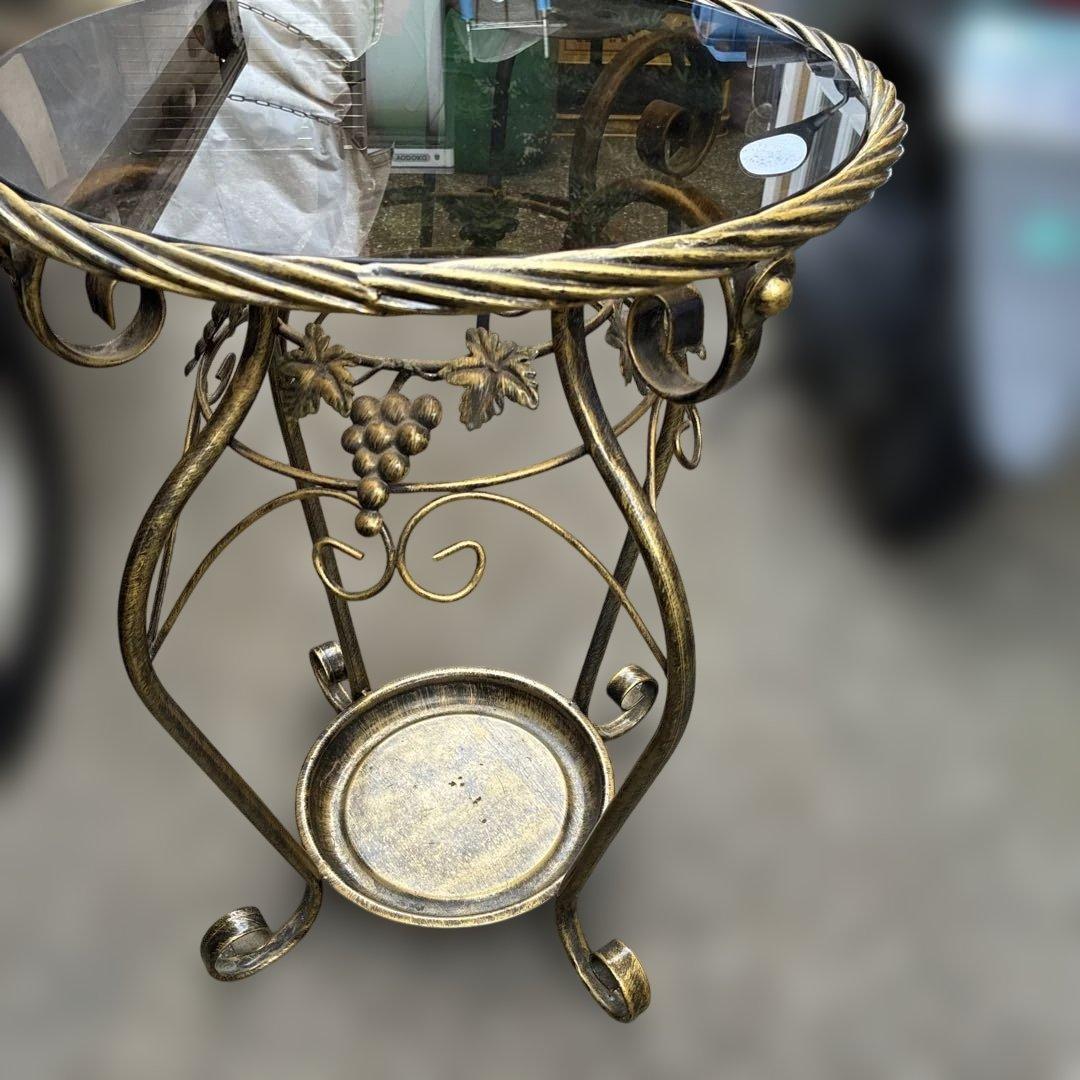 ‼️レトロ‼️アンティークガラステーブル、レトロガラステーブル ガラステーブル