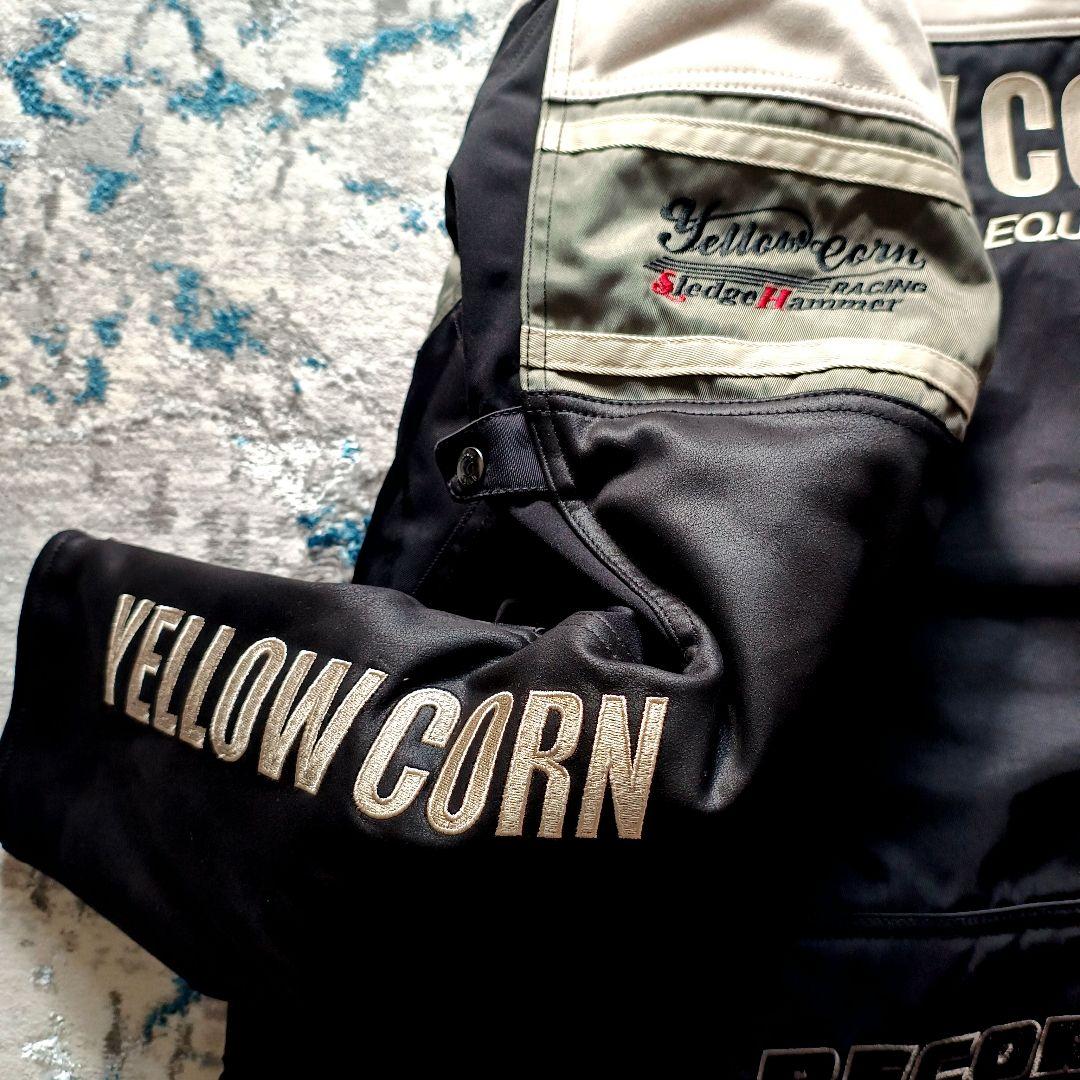 美品YELLOW CORNBB-4304ウインターバイクレザージャケット 3L