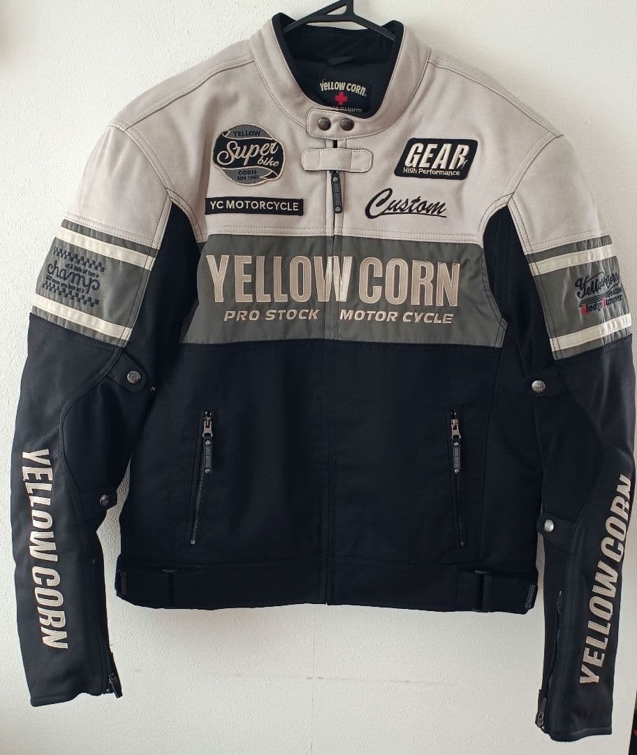 美品YELLOW CORNBB-4304ウインターバイクレザージャケット 3L