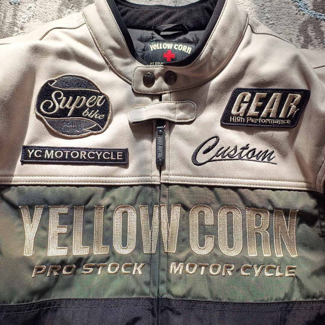 美品YELLOW CORNBB-4304ウインターバイクレザージャケット 3L