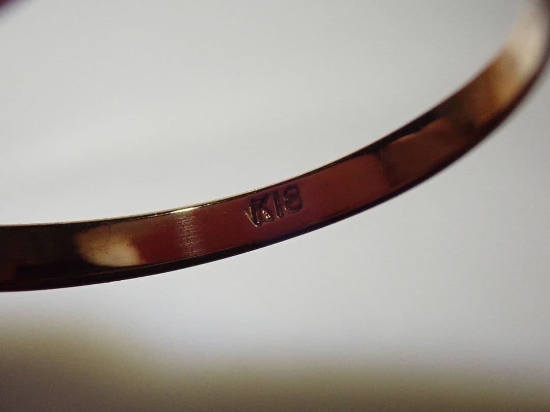 K18 天然エメラルド ダイヤモンド リング 12号