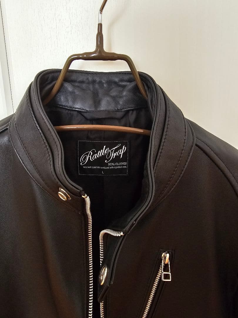 Rattle Trap シングルライダースレザージャケット 黒　Lサイズ　極美品
