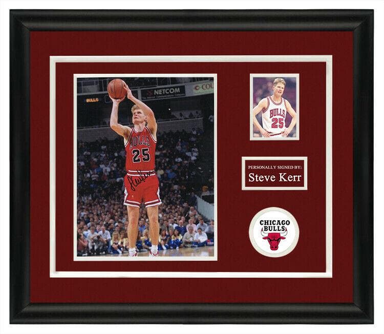 直筆サイン入り写真 スティーブ・カー シカゴ・ブルズ/フレーム別/SA鑑定済