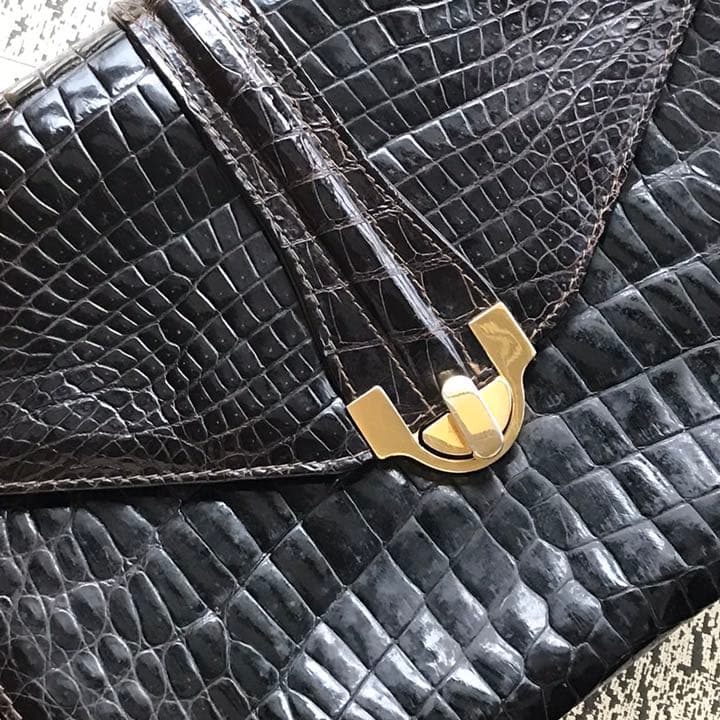 超限定8月7日20時迄‼️ハンドバッグITALIAミラノ製クロコダイルハンドバッグ