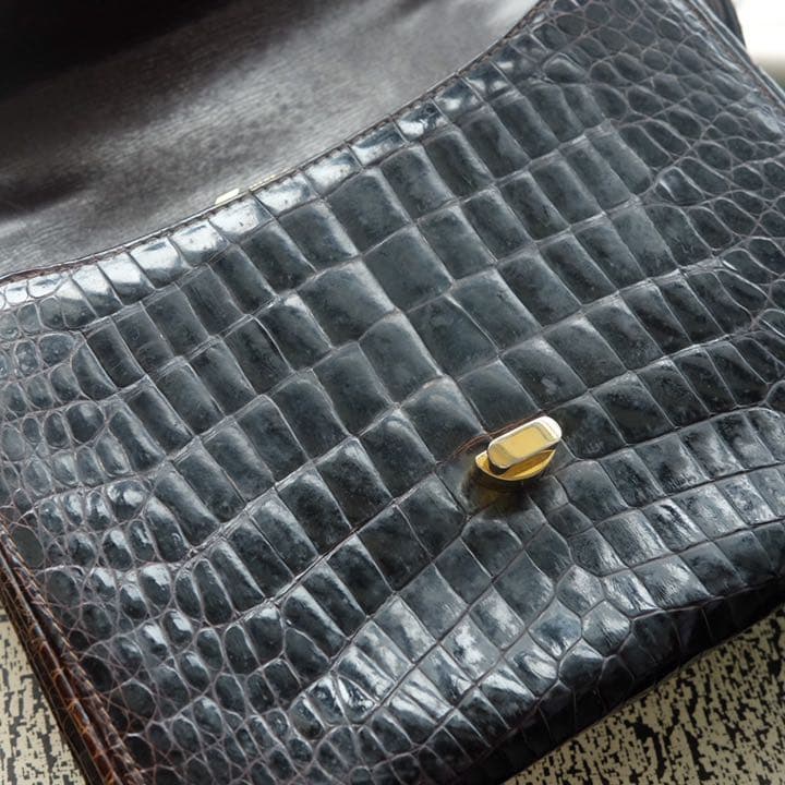超限定8月7日20時迄‼️ハンドバッグITALIAミラノ製クロコダイルハンドバッグ