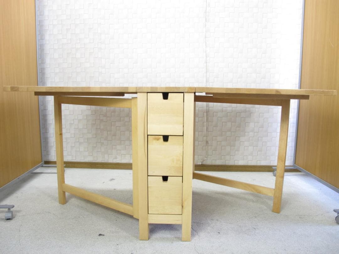 ■070101-268■IKEA/イケア■ノールデン■ゲートレッグテーブル■