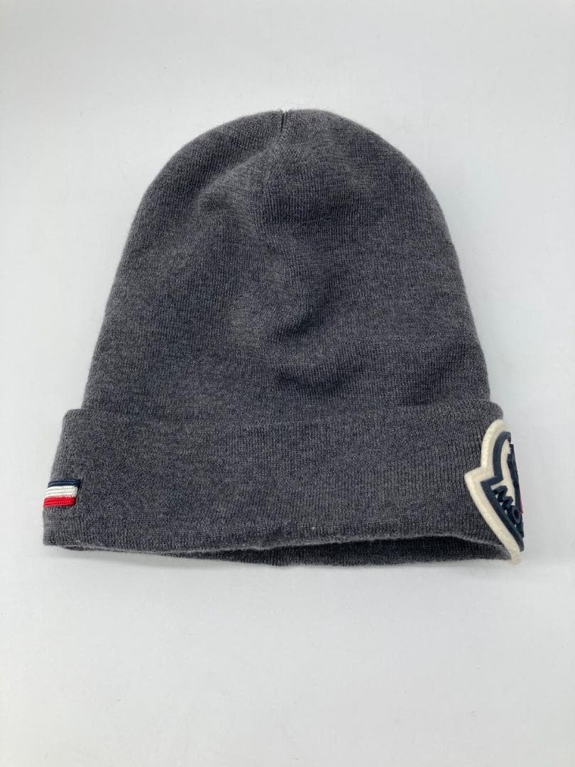 15881✨MONCLER BERRETTO ビッグロゴ ニット帽